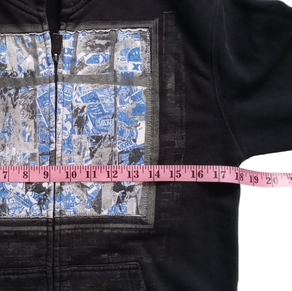 VANS YOUTH ZIPPER UP LONG SLEEVE HOODIE. SIZE XL. COLOR BLACK. - Picture 6 of 15